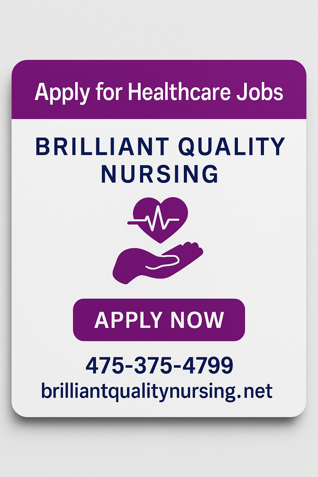 Brilliant Quality Nursing – Apply for Healthcare Jobs